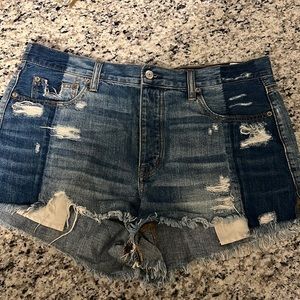 American Eagle high rise denim shorts